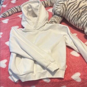 aritzia TNA white hoodie